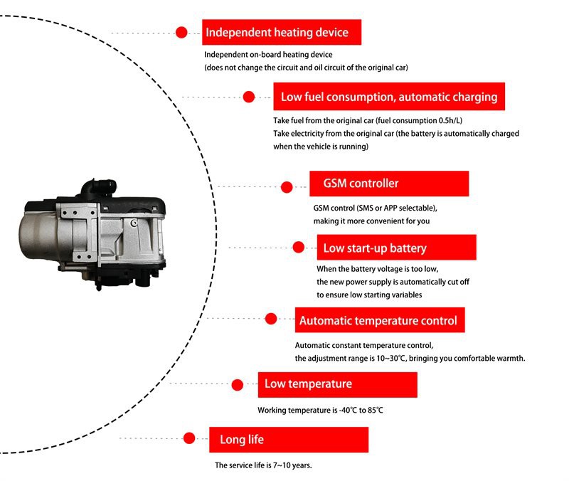 liquid diesel parking heater advantages