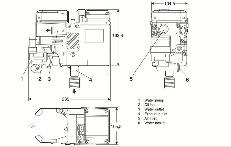 demension of water heater