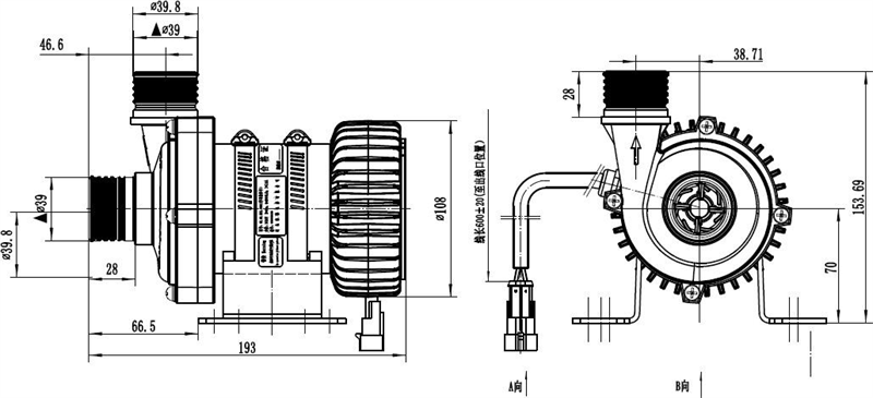 ELECTRIC WATER PUMP STRUCTURE